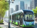Here is a visual representation of a modern battery-electric bus on a city street, aligned with the FTA's recent push towards zero-emission public transit.